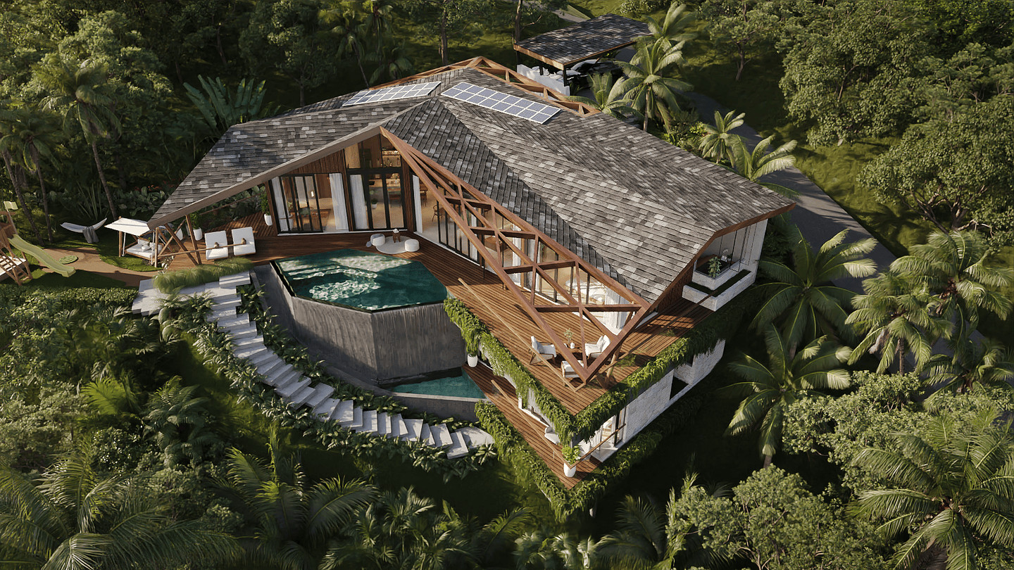 OFFPLAN OCEAN AND VALLEY VIEW 2 BEDROOM VILLA FOR SALE FREEHOLD IN LOMBOK BE-2332