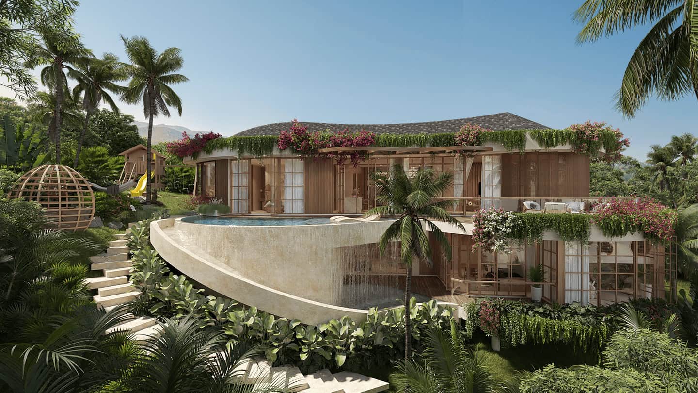 OFFPLAN OCEAN AND VALLEY VIEW 4 BEDROOM VILLA FOR SALE FREEHOLD IN LOMBOK BE-2325